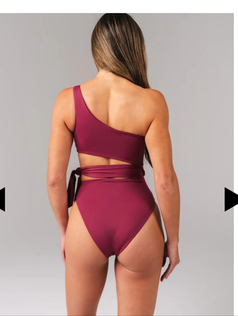 Purple High-Waisted Bikini Set with Sports Bra Top - Picture 2 of 8